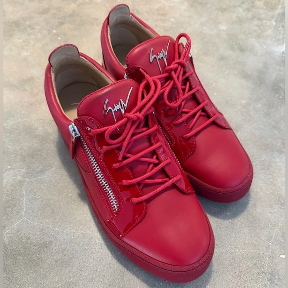Giuseppe Zanotti Other - Giuseppe Zanotti Red Leather Sneakers